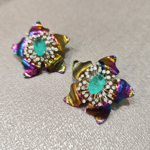 Load image into Gallery viewer, multicolor flower earrings