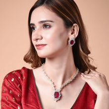 Load image into Gallery viewer, ruby diamond necklace
