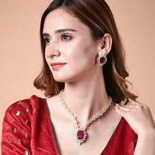 Load image into Gallery viewer, ruby diamond necklace