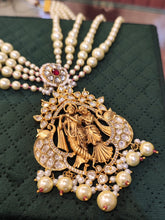 Load image into Gallery viewer, Radha Krishna Temple Set in Pearls(ISHAS)(027)