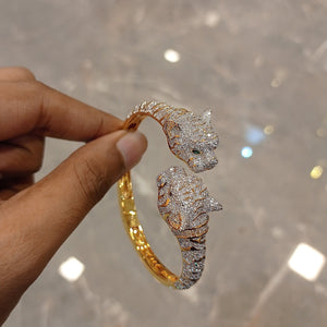 Panther Face Gold Plated Bracelet