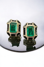 Load image into Gallery viewer, Emerald studs