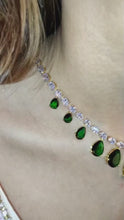 Load and play video in Gallery viewer, The Diana Emerald Diamond Necklace Set