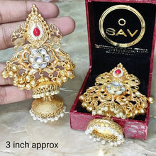Load image into Gallery viewer, Gold Matte Jhumka Earrings
