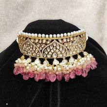 Load image into Gallery viewer, Gold Plated 24ct Kundan Chokher