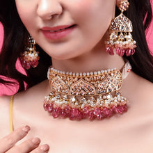 Load image into Gallery viewer, Gold Plated 24ct Kundan Chokher