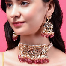 Load image into Gallery viewer, Gold Plated 24ct Kundan Chokher