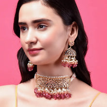 Load image into Gallery viewer, Gold Plated 24ct Kundan Chokher