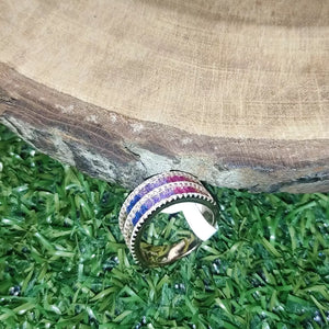 Rainbow Ring in Sterling Silver