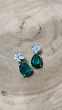 Load image into Gallery viewer, Sea Green Smart Earrings in Silver Plating