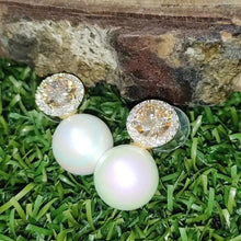 Load image into Gallery viewer, Champagne Pearl Studs

