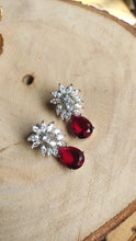 Load image into Gallery viewer, Red Earrings Screw Back