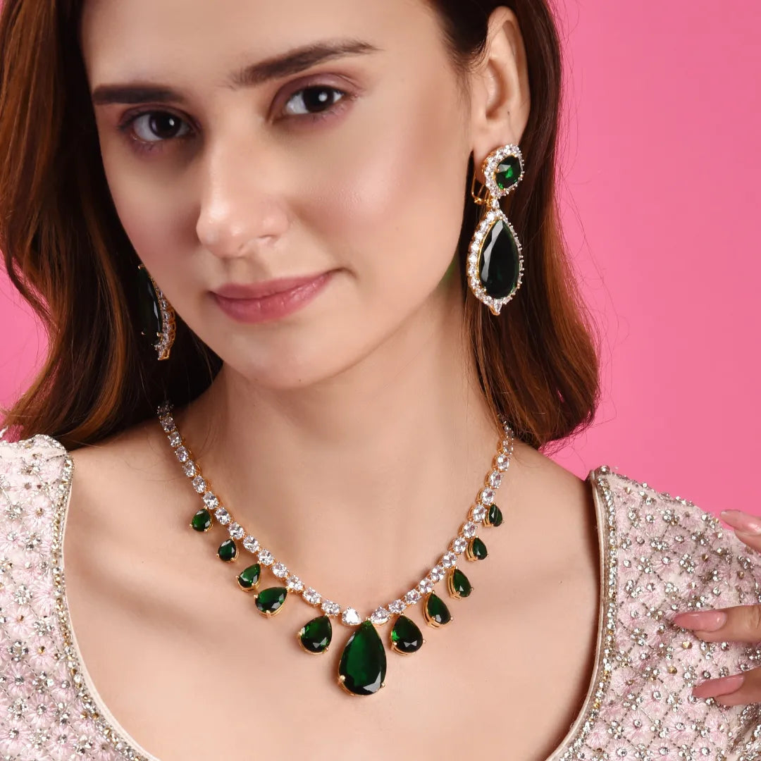 Diana Emerald Set Best Selling Elegance Sav Jewels SAV JEWELS