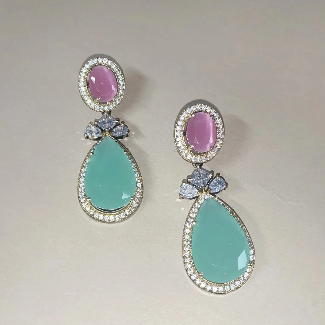 Pink Mint Translucent Earrings
