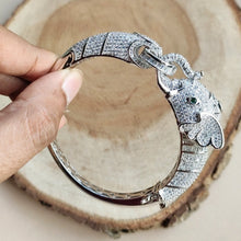 Load image into Gallery viewer, Silver Elephant Bracelet in Diamond