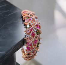 Load image into Gallery viewer, Multicolored Bracelet in Rose Plating
