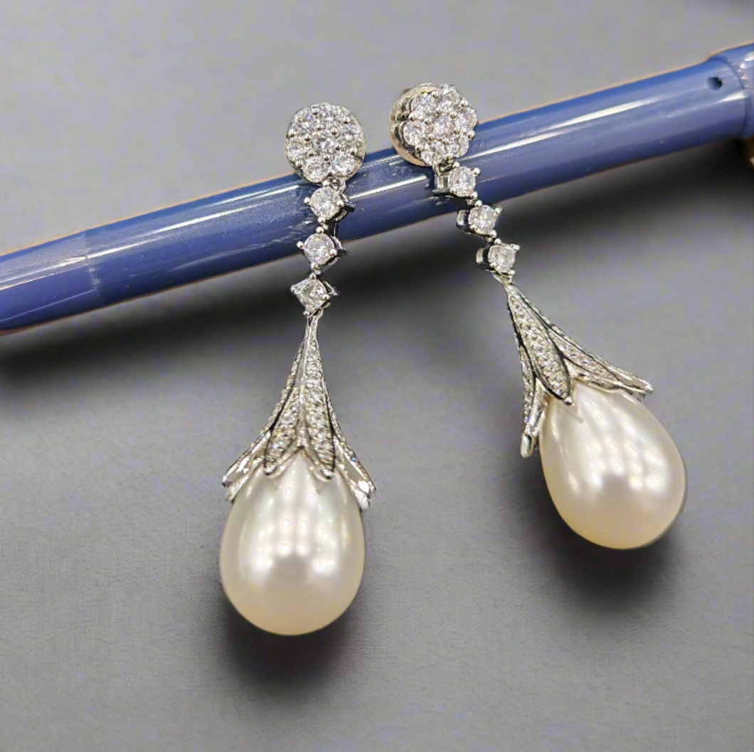 Silver Pearl Earrings