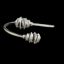 Load image into Gallery viewer, Silver Plated Diamond Bracelet Size 2.4 Openable
