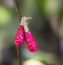 Load image into Gallery viewer, Ruby Invisible Setting Earrings
