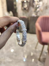 Load image into Gallery viewer, Silver strechable Kada Bracelet
