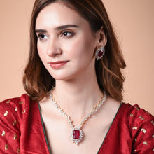 Load image into Gallery viewer, diamond necklace in ruby
