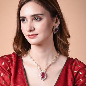 diamond necklace in ruby
