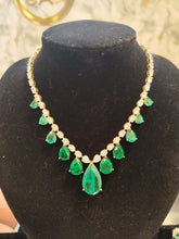 Load image into Gallery viewer, Royal Emerald Queen Necklace in Gold Plating (ISHA 036)
