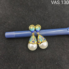 Load image into Gallery viewer, Enamel Pearl Earrings
