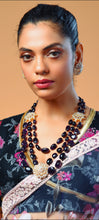 Load image into Gallery viewer, Amethyst Mala with 925 Silver Pendent in Gold Plating
