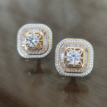 Load image into Gallery viewer, Diamond Studs gold plated
