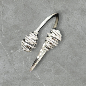 Silver Plated Diamond Bracelet Size 2.4 Openable