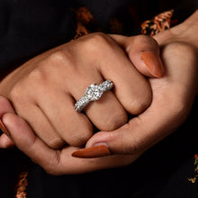 Load image into Gallery viewer, Mossanite Cocktail Ring on 925 Silver
