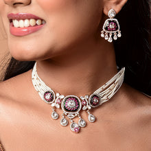 Load image into Gallery viewer, Kundan Polki Chokher with Green Enamel Work
