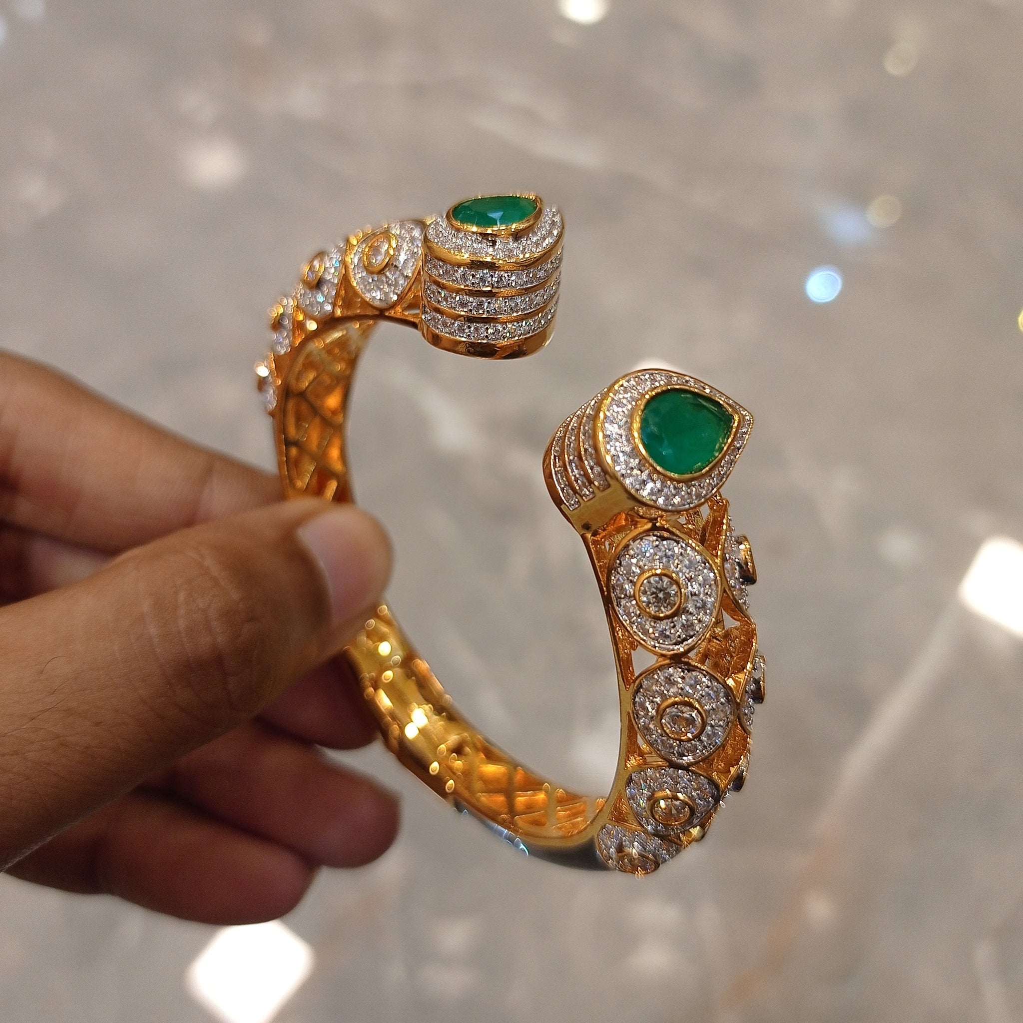 Emerald and Diamond Bracelet 001-240-00416 | Joint Venture Jewelry | Cary,  NC