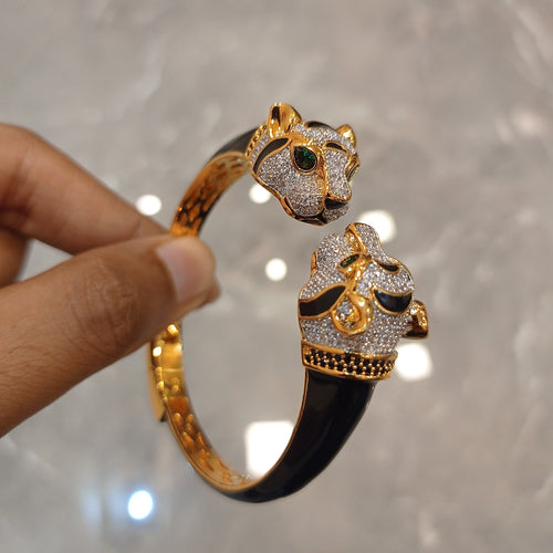 gold black panther bracelet