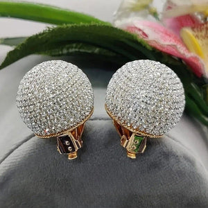 Diamond ball gold Earrings