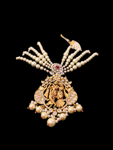 Radha Krishna Temple Set in Pearls(ISHAS)(027)