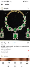 Load image into Gallery viewer, Silver Swarovski Emerald Set
