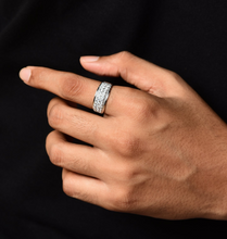 Load image into Gallery viewer, Mens Ring in 925 Silver with Austrian CZ
