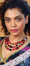 Load image into Gallery viewer, &quot;Advait&quot; Sherwani Mala Necklace Triple Line Tourmaline for Men and Women

