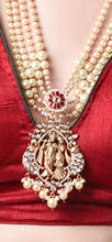 Load image into Gallery viewer, Radha Krishna Temple Set in Pearls(ISHAS)
