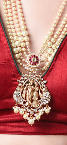 Radha Krishna Temple Set in Pearls(ISHAS)