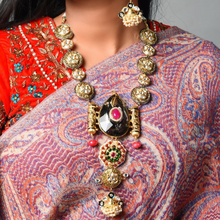 Load image into Gallery viewer, Ethnic Long Necklace with Semi Precious Stones (ISHA-033)
