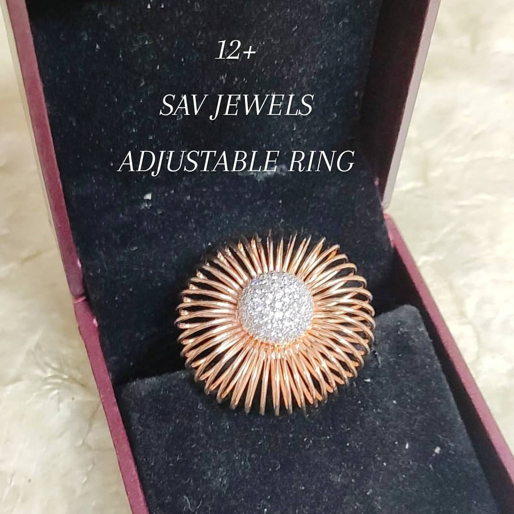 Rose Gold Flowery Ring Hand Made