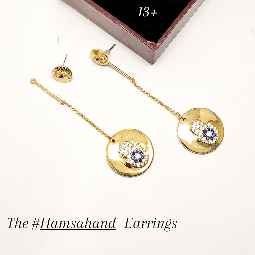 Hamsa Hand Earrings  Evil Eyes India