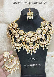 Love Swan Bridal Set in Kundan