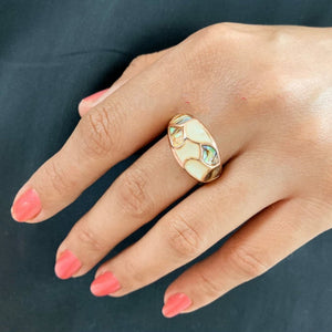 Mother of Pearl Rose Gold Ring