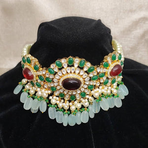 Classy Kundan Chokher in Ruby Emeralds (ISH)