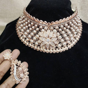 Rose Gold Diamond Pearl Chokher