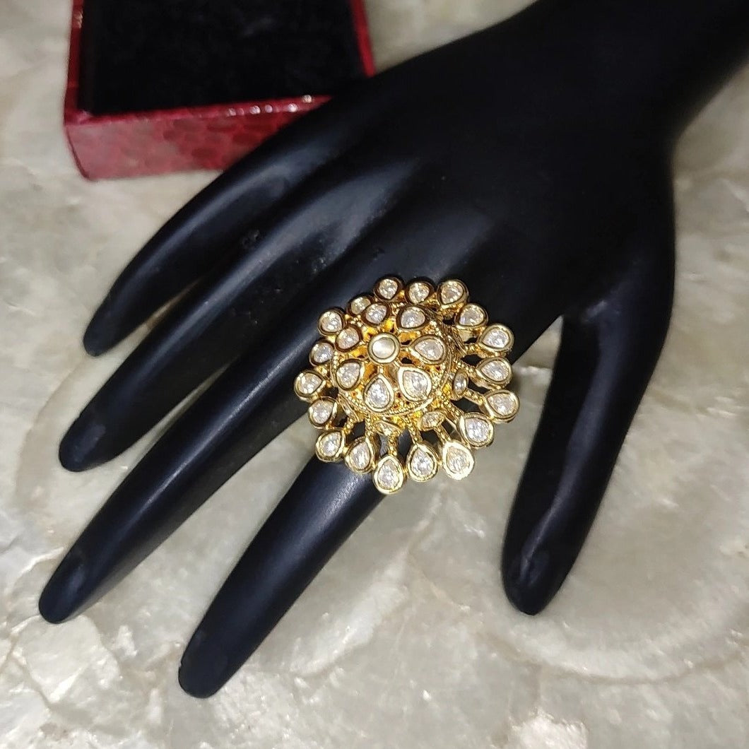 Kundan Ring, Faux Pearl Ring for Women, Handmade Indian Traditional  Jewelry, Big Kundan Rings, Unique Gift, Cocktail Rings, Statement Ring -  Etsy India | Indian wedding jewelry sets, Indian wedding jewelry, Indian